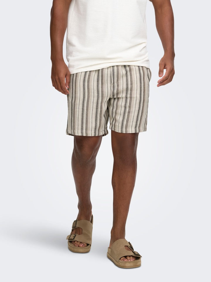 ONLY & SONS Trev short heren bruin dessin