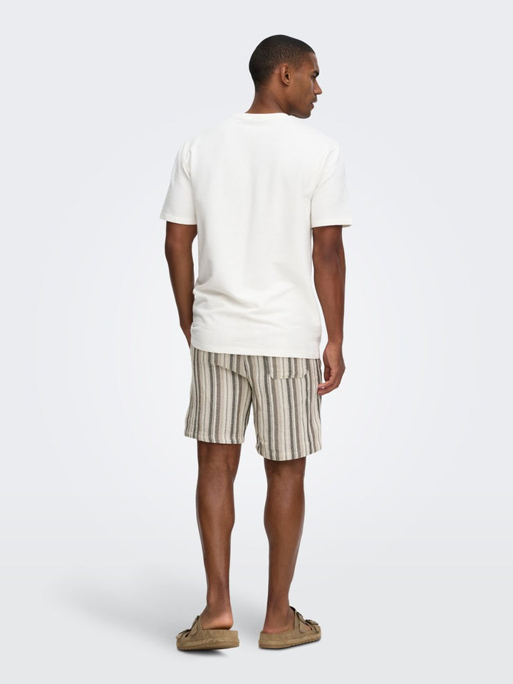 ONLY & SONS Trev short heren bruin dessin