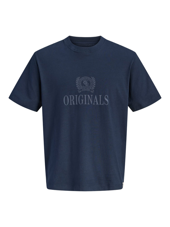 Jack & Jones t-shirt k/m heren navy – Frederik