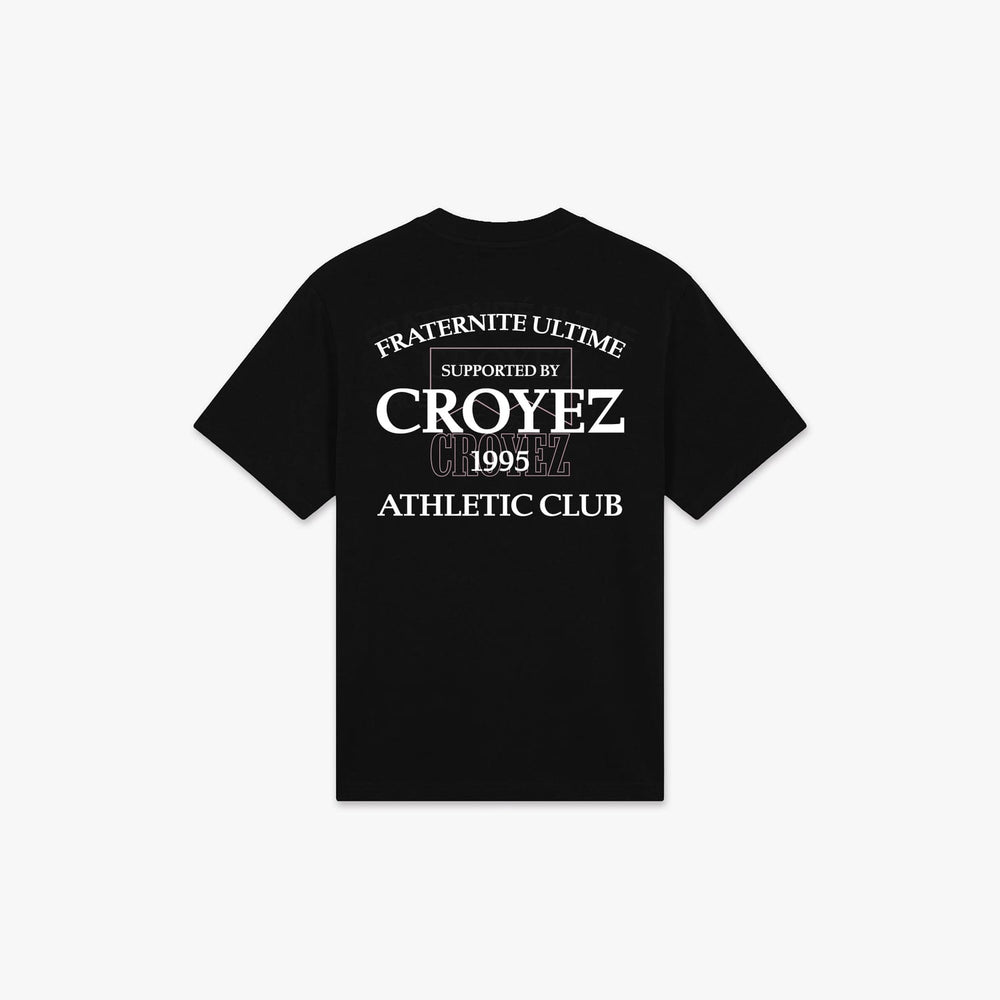 Croyez Overlay Fraternite T-Shirt zwart – heren