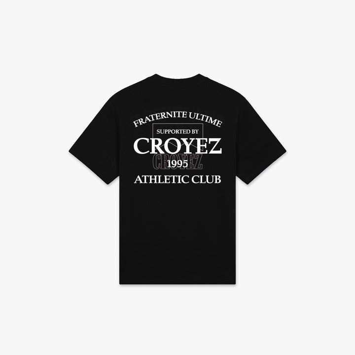 Croyez Overlay Fraternite T-Shirt zwart – heren