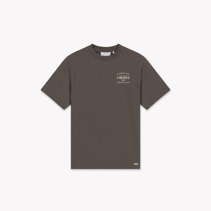 Croyez Overlay Fraternite T-Shirt bruin – heren