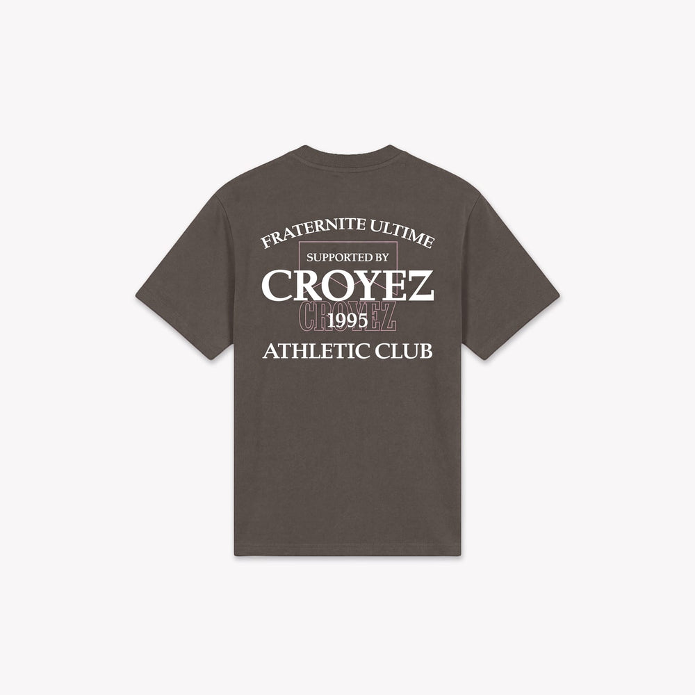 Croyez Overlay Fraternite T-Shirt bruin – heren