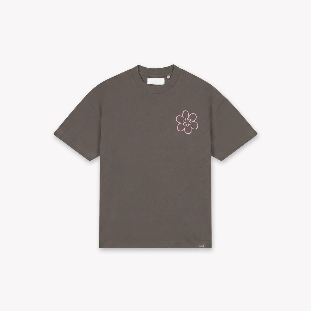 Croyez Contour De La Fleur T-Shirt bruin – heren