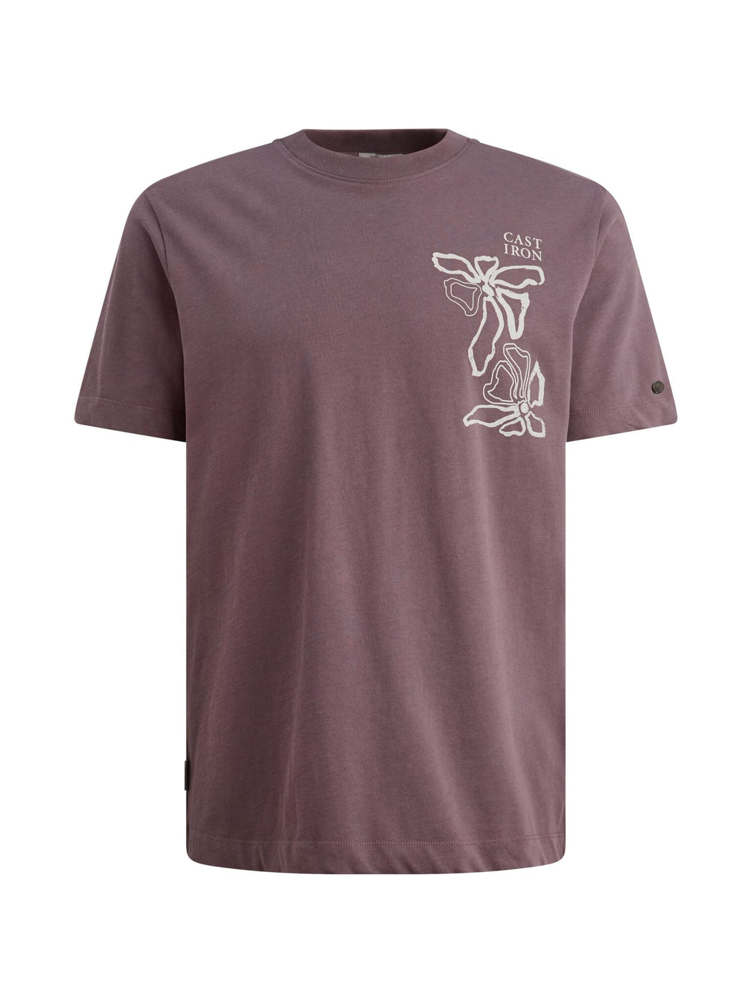 Cast Iron T-shirt mauve – heren