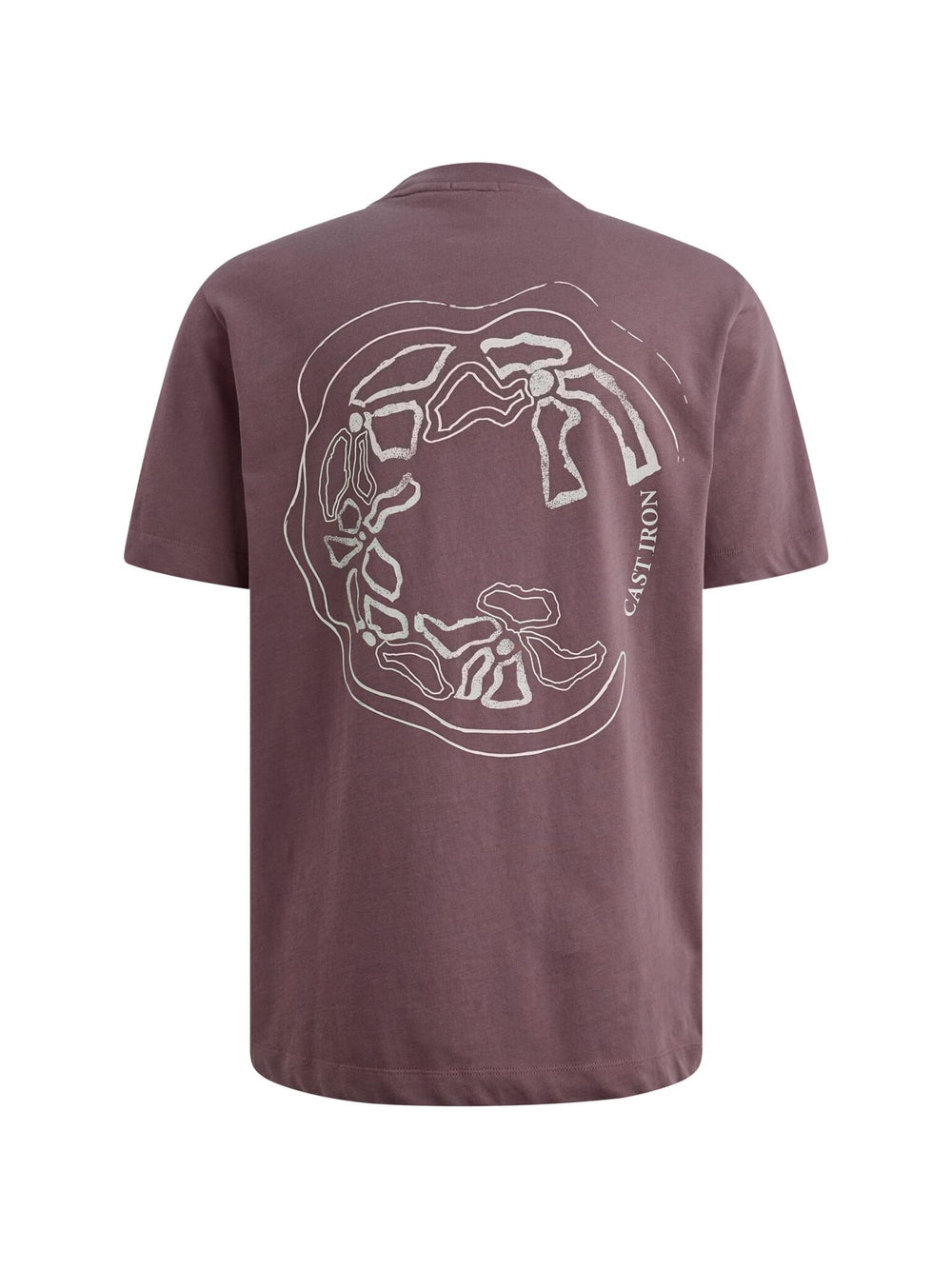 Cast Iron T-shirt mauve – heren