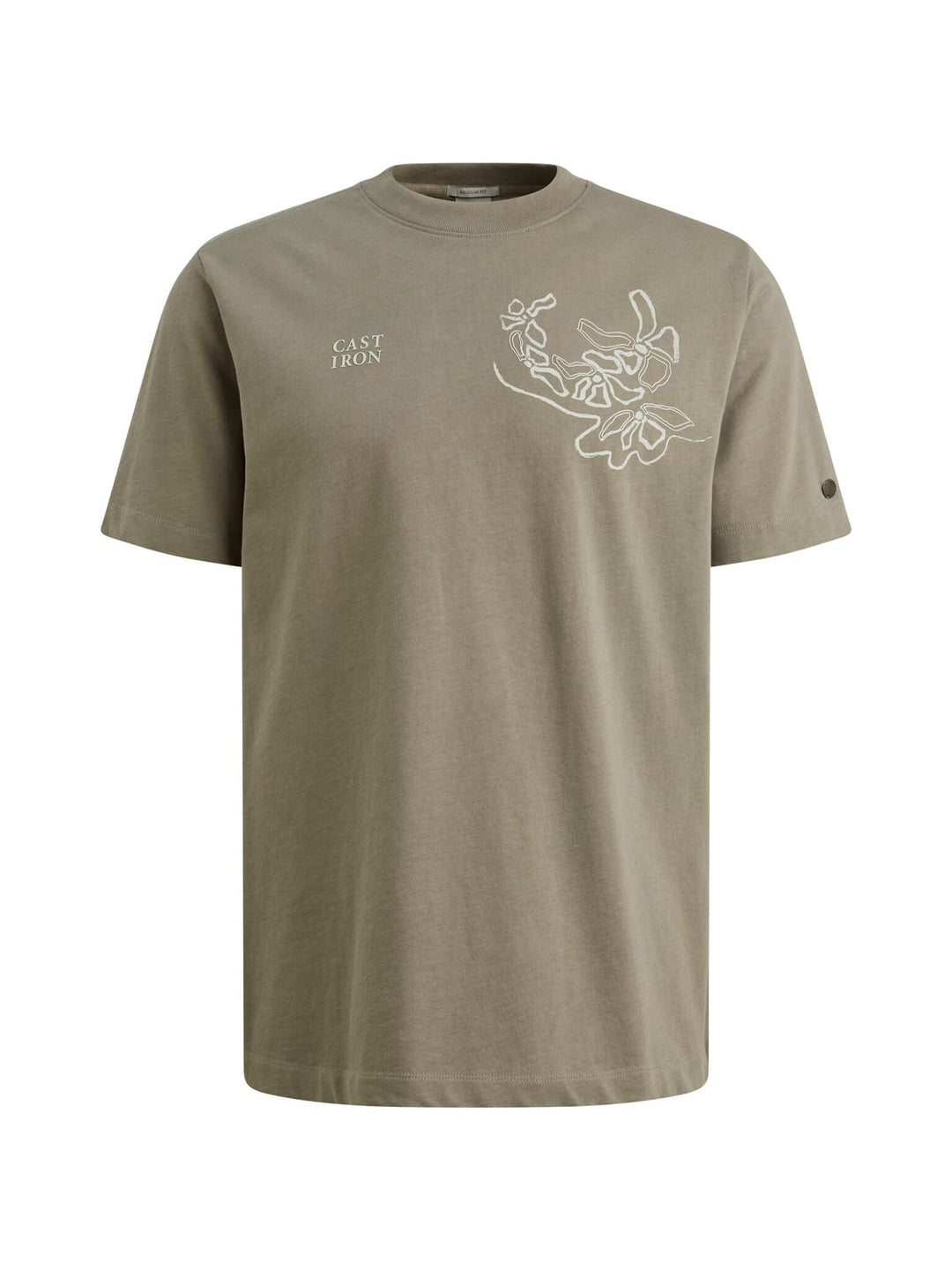 Cast Iron T-shirt olijf – heren