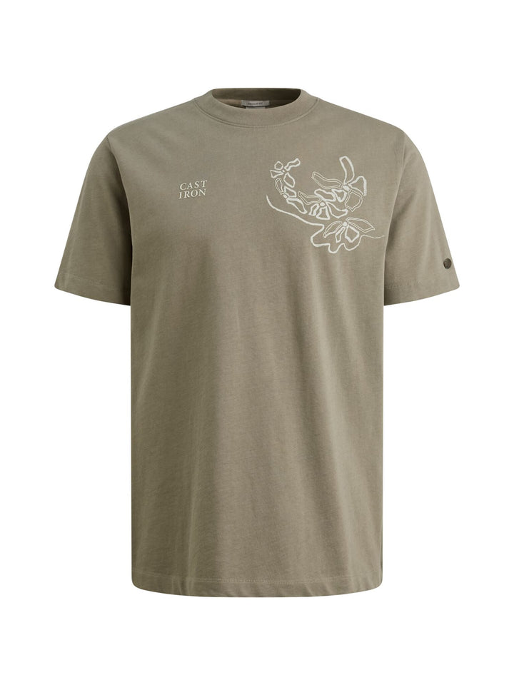 Cast Iron T-shirt olijf – heren