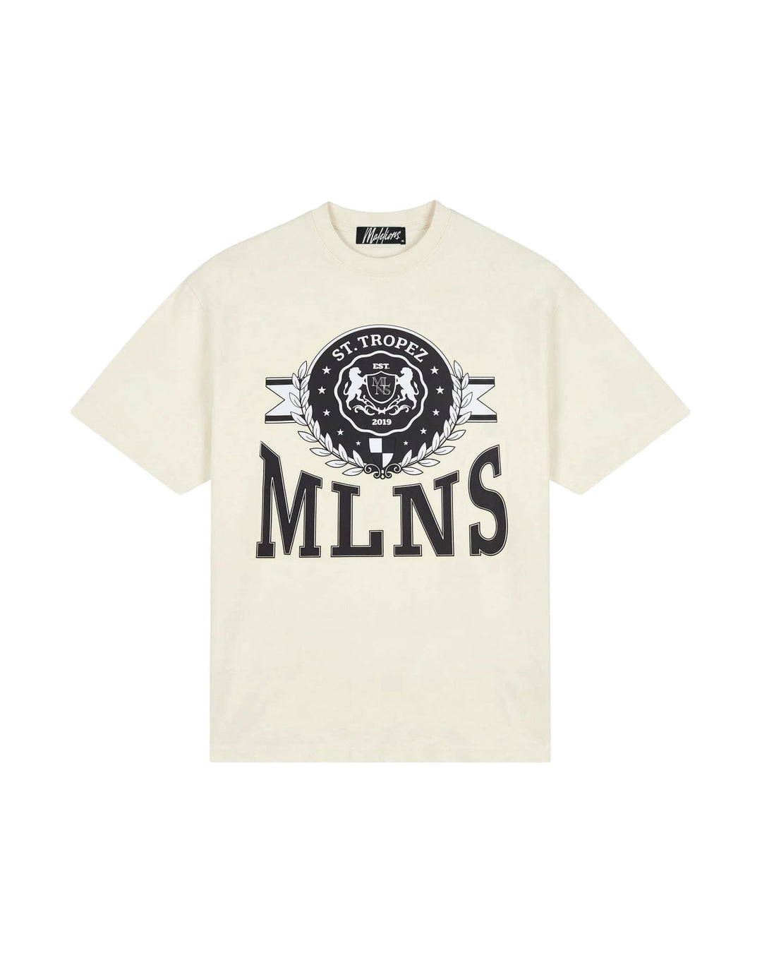 Malelions men Crest T-Shirt off-white – heren
