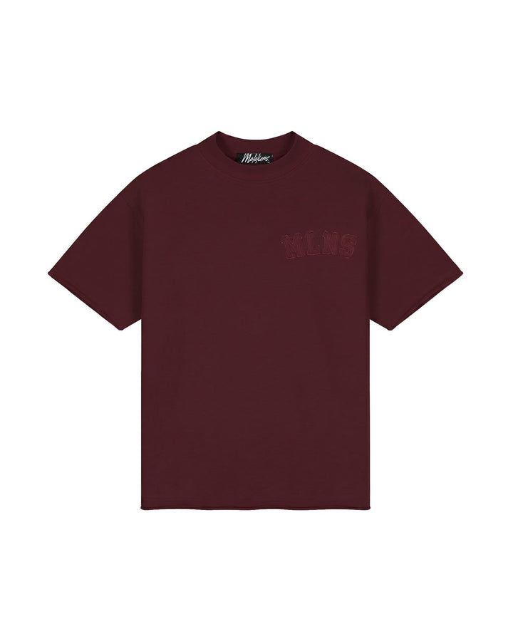 Malelions men t-shirt bordeaux – heren