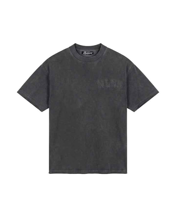 Malelions men Heavyweight Applique T-Shirt antraciet – heren