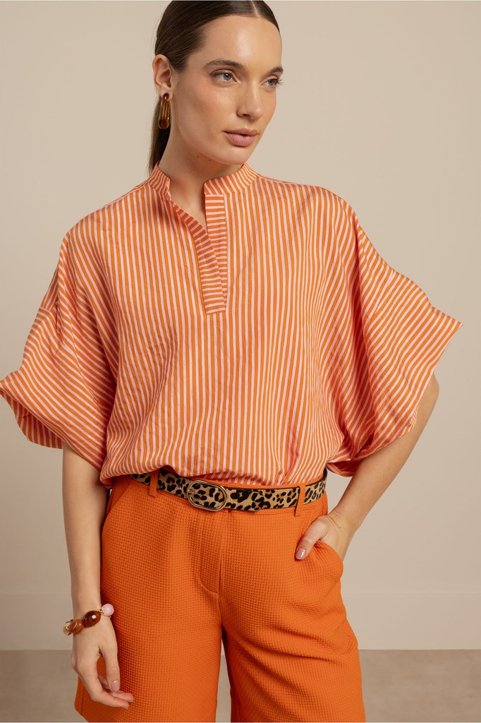 Studio Anneloes Laureen blouse oranje dessin – dames