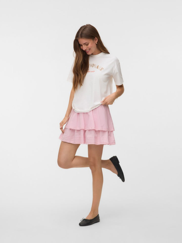 VERO MODA 10325349 Sara T-shirt dames – off-white