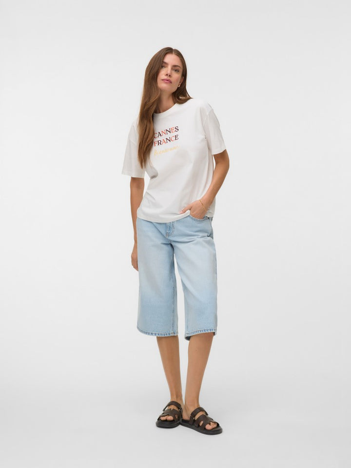 VERO MODA 10325349 Sara T-shirt dames – off-white