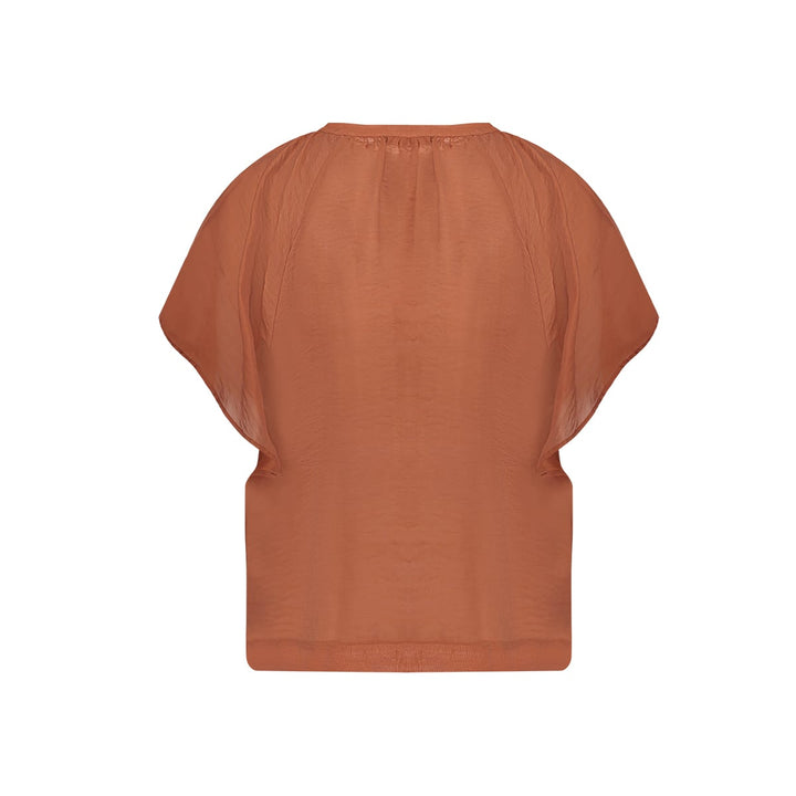 Geisha dames top bat sleeve roest – dames