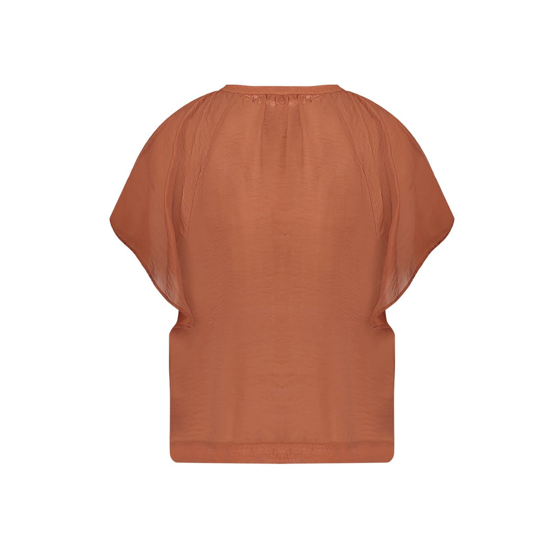 Geisha dames top bat sleeve roest – dames