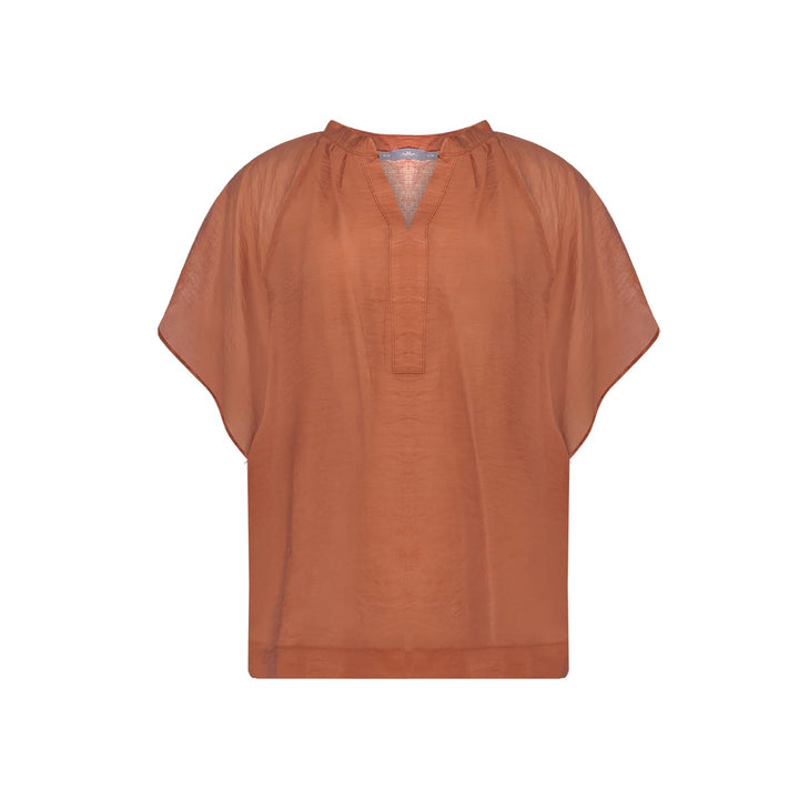 Geisha dames top bat sleeve roest – dames