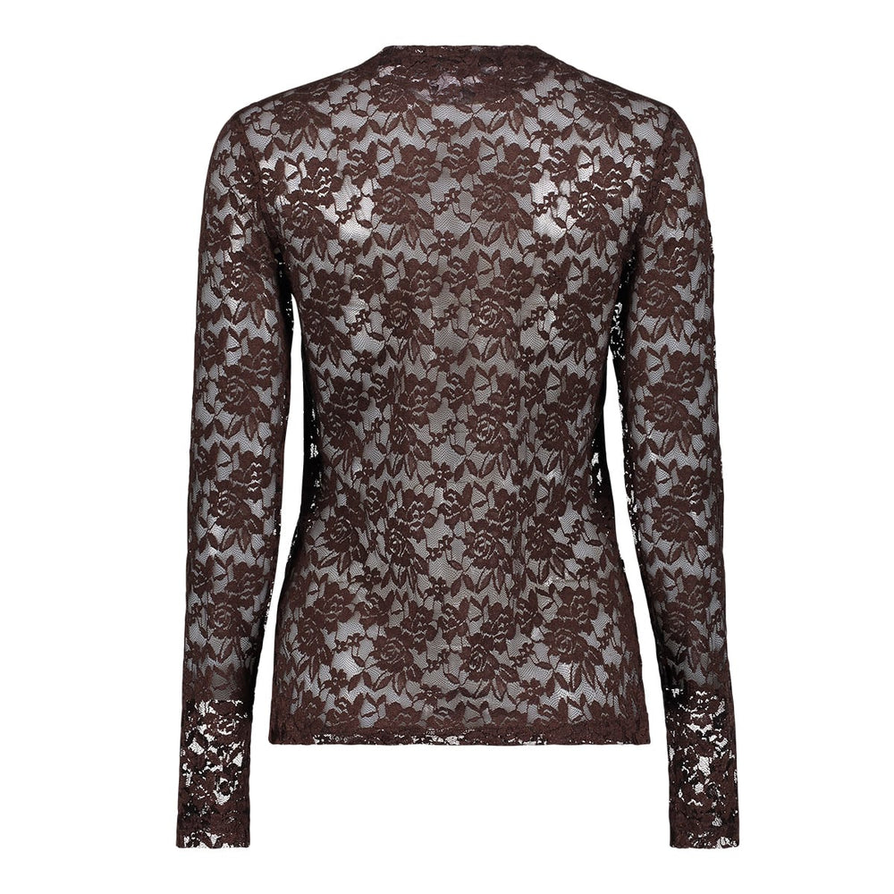 Geisha 62581-14 top l/m dames bruin dessin