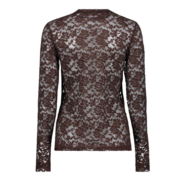 Geisha 62581-14 top l/m dames bruin dessin