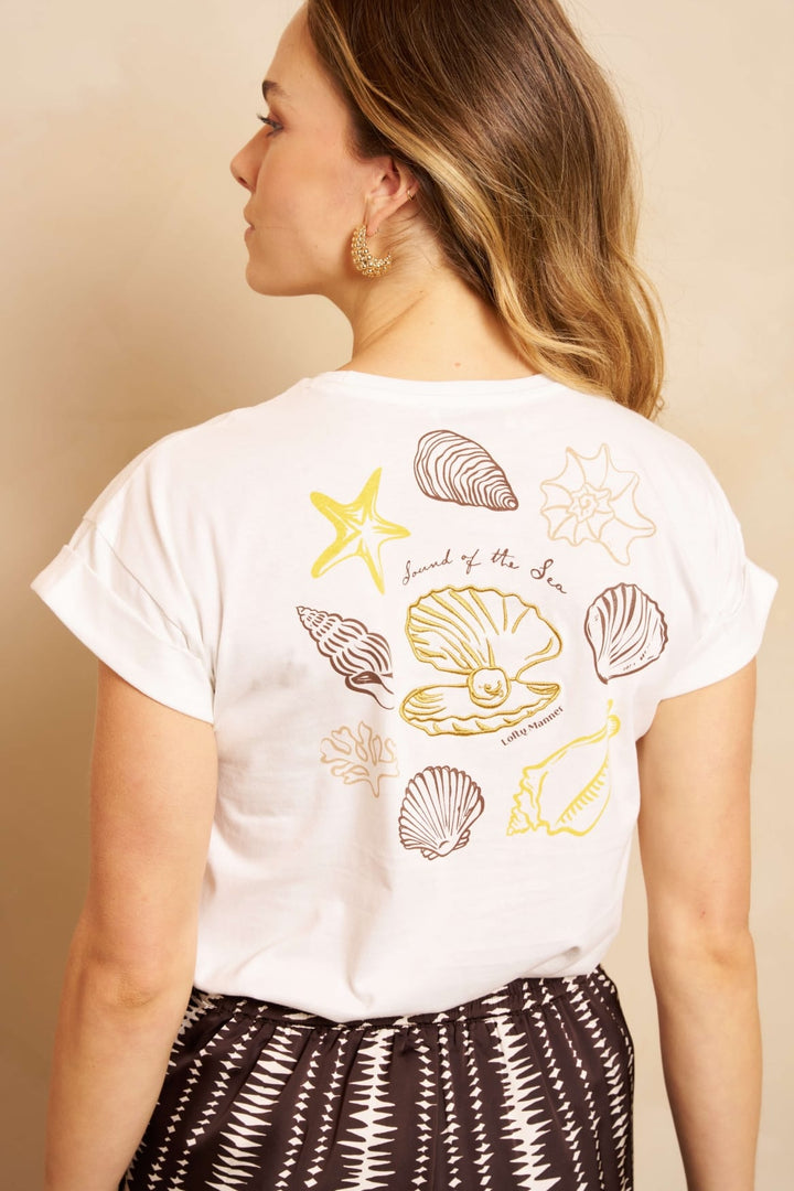 Lofty Manner RF10 - T-shirt Nora off-white – dames