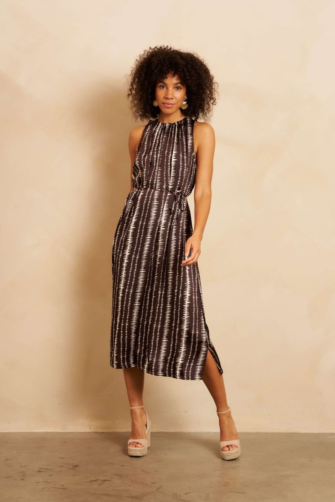 Lofty Manner RF25 - Dress Rox bruin dessin – damesjurk