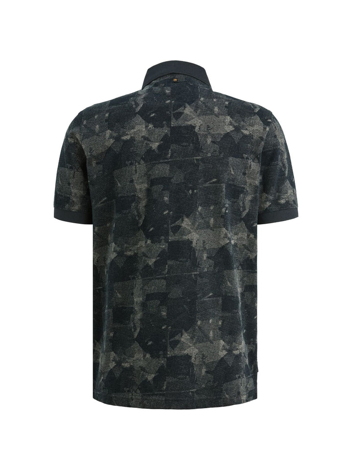 PME-Legend polo k/m grijs dessin – heren