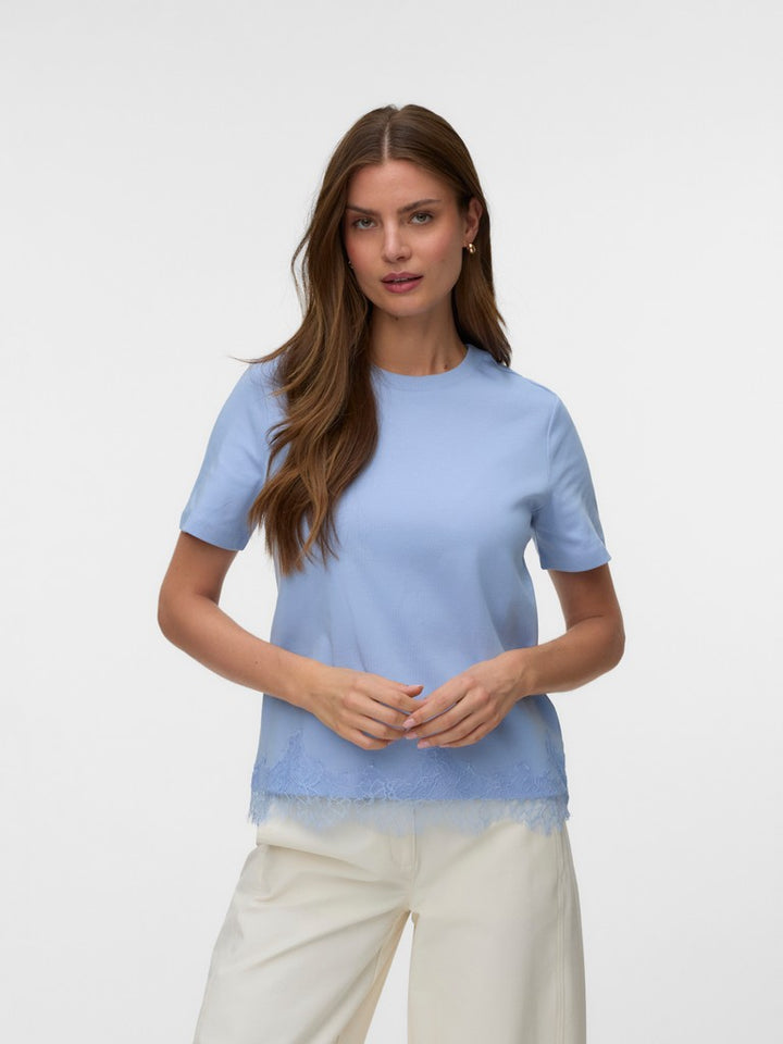 VERO MODA VMSARA METTE T-shirt lichtblauw – dames