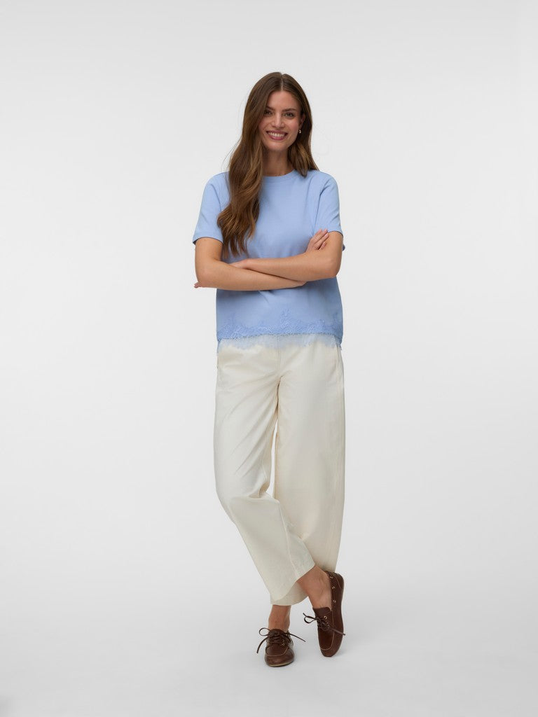 VERO MODA VMSARA METTE T-shirt lichtblauw – dames