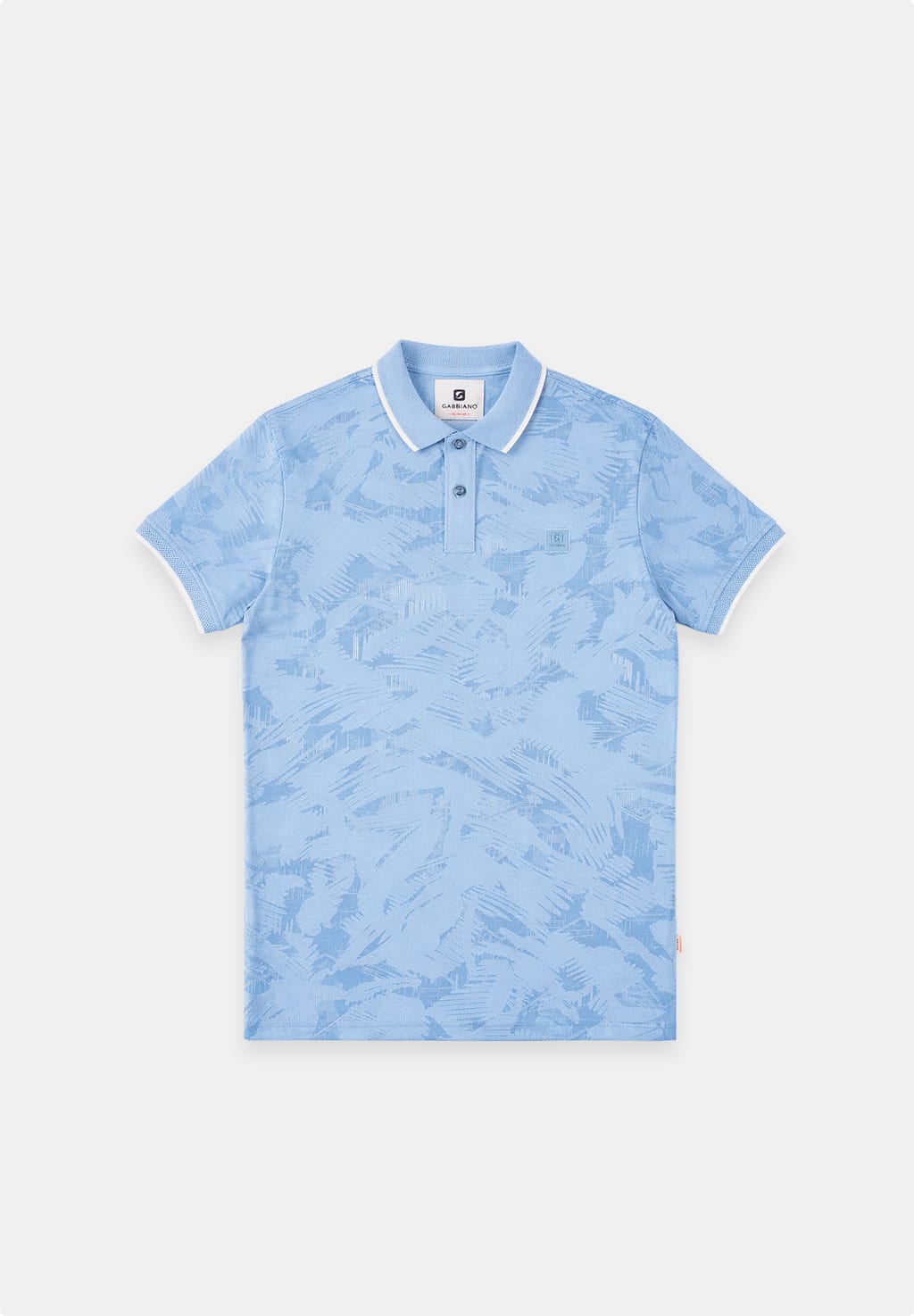 Gabbiano men polo Lovro blauw dessin – heren