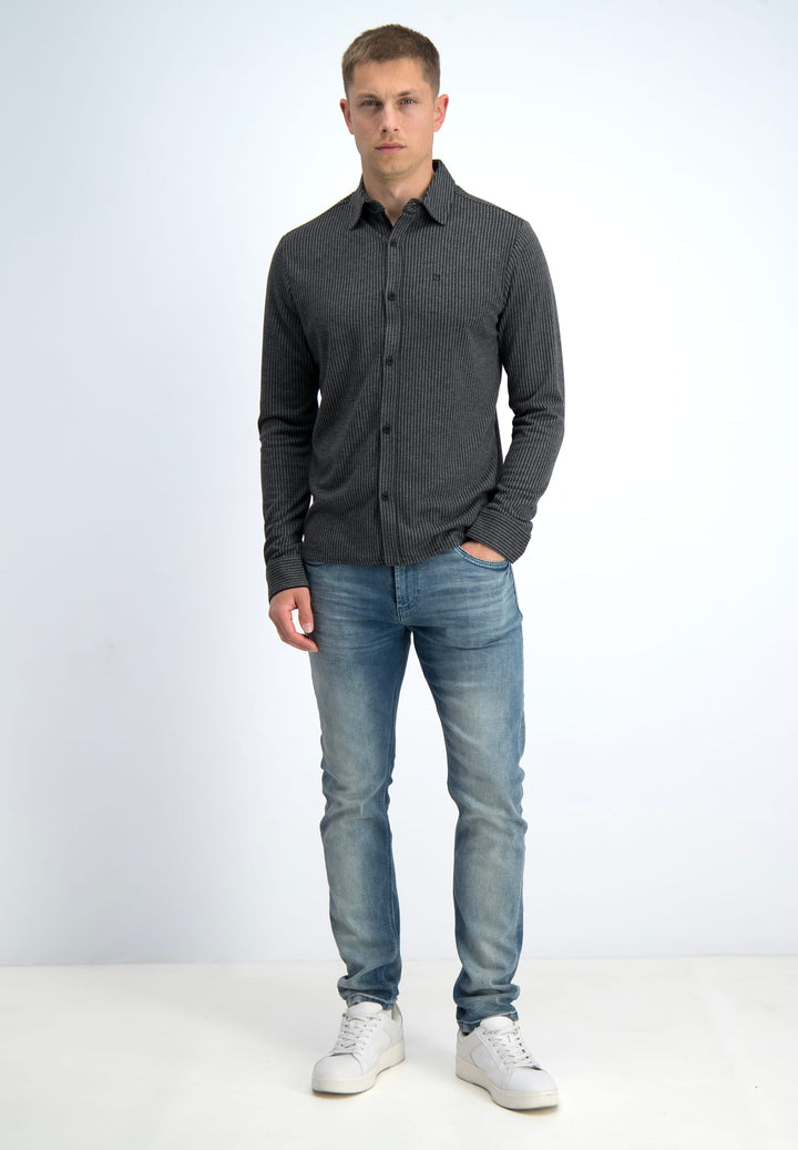 Gabbiano men overhemd l/m grijs dessin – heren