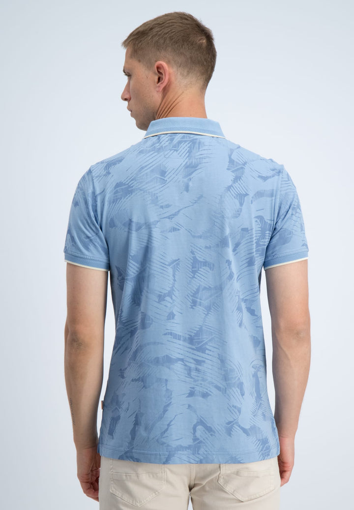 Gabbiano men polo Lovro blauw dessin – heren