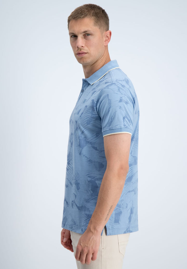 Gabbiano men polo Lovro blauw dessin – heren
