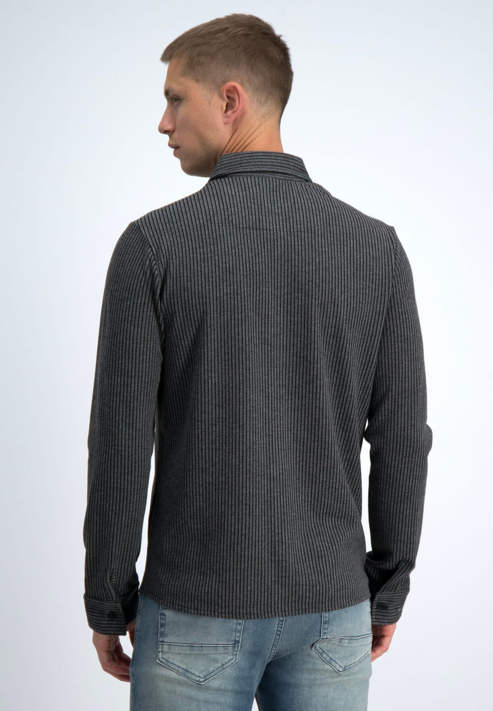 Gabbiano men 336237 bran overhemd l/m grijs dessin