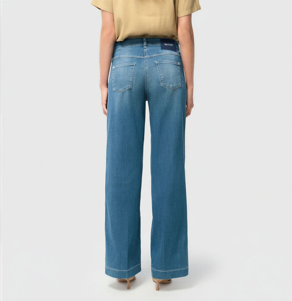 MAC women Dream wide jeans loose fit – dames - Blue Denim - L32