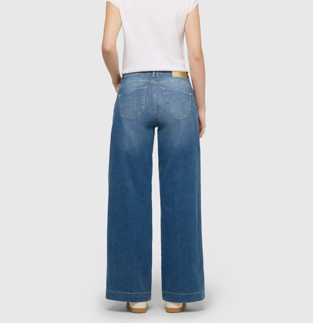 MAC Rich palazzo jeans blauw denim – dames - Blue Denim - L34