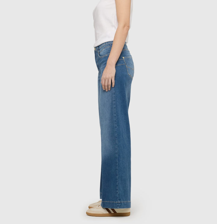 MAC Rich palazzo jeans blauw denim – dames - Blue Denim - L34