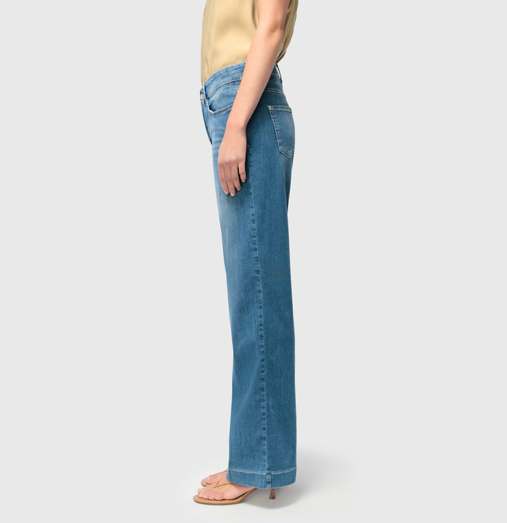 MAC women Dream wide jeans loose fit – dames - Blue Denim - L32