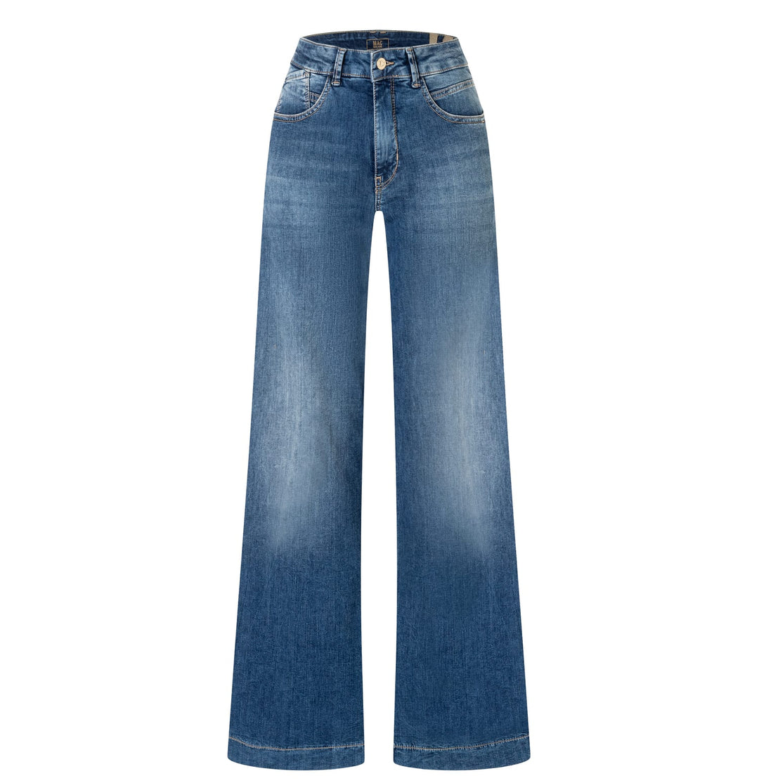 MAC Rich palazzo jeans loose fit dames – blue denim - L32