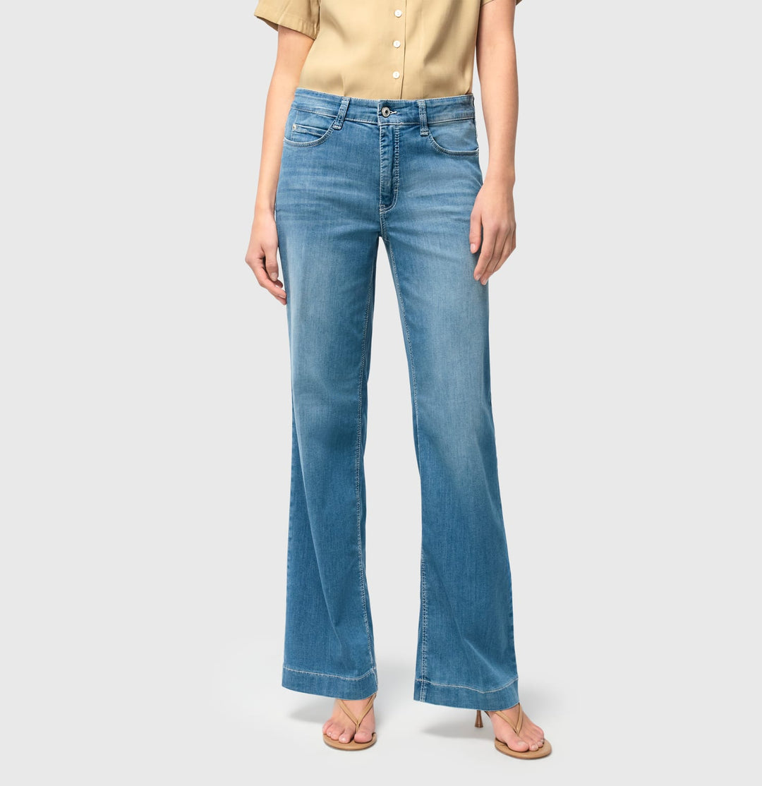 MAC women Dream wide jeans loose fit – dames - Blue Denim - L32