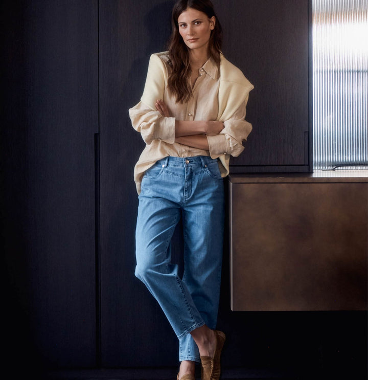 MAC jeans low croth-baggy fit dames – blue denim