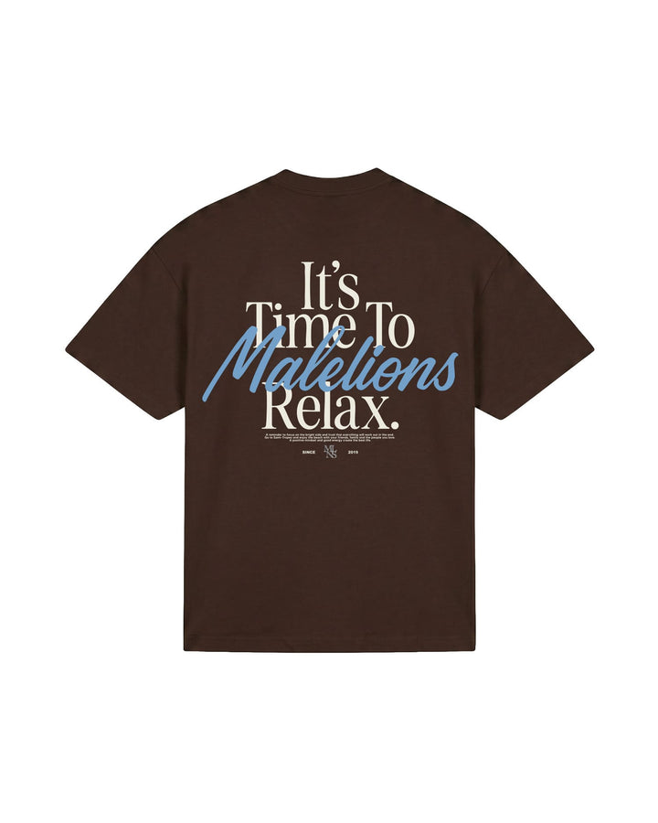 Malelions men Relax T-Shirt bruin – heren