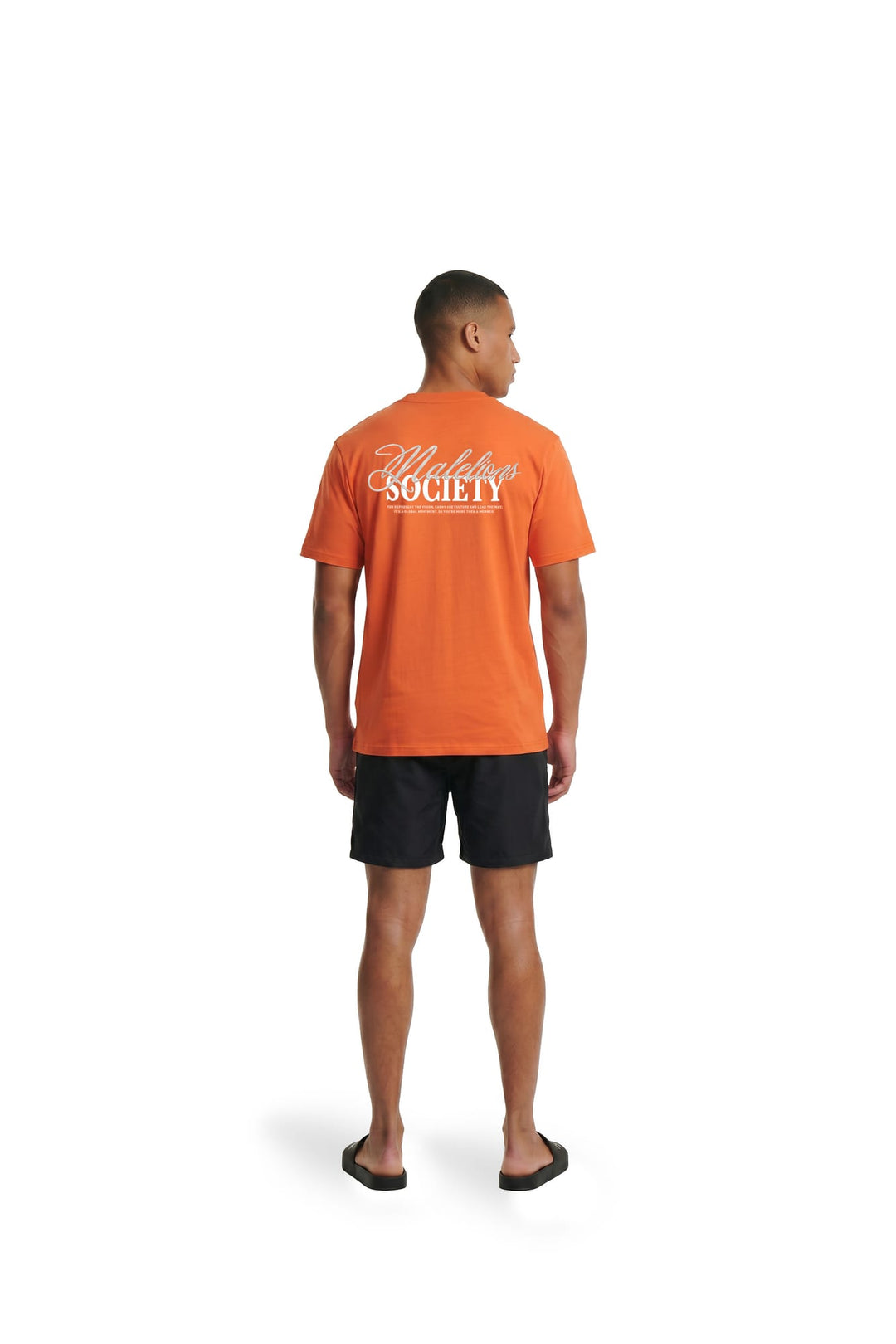 Malelions Men Society T-Shirt oranje – heren
