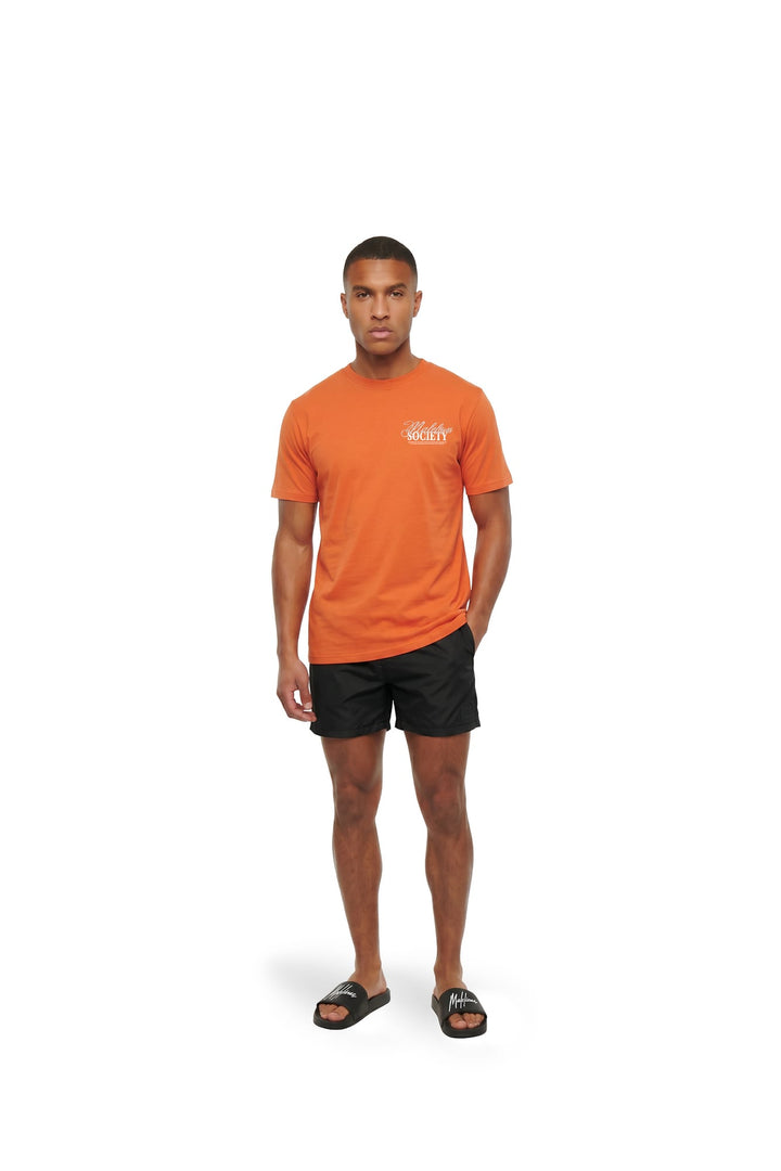 Malelions Men Society T-Shirt oranje – heren