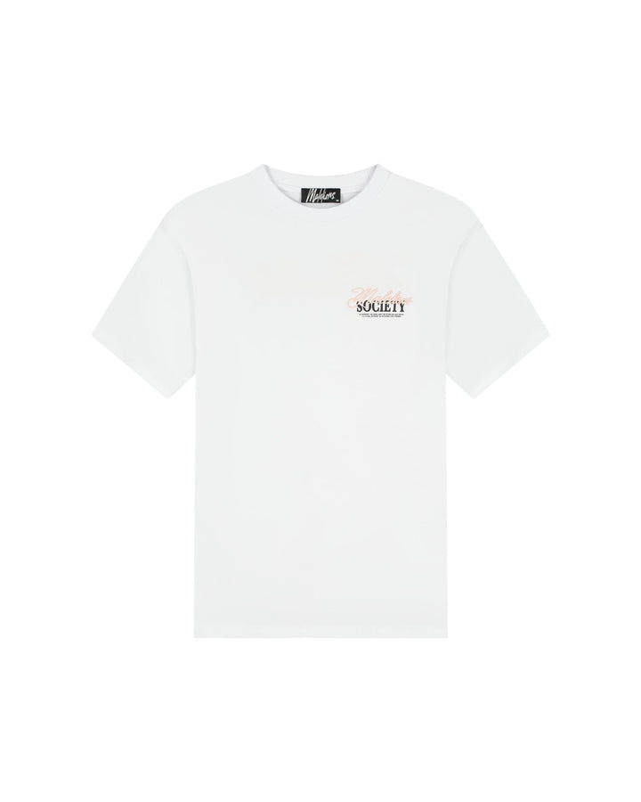 Malelions Men Society T-Shirt wit – heren