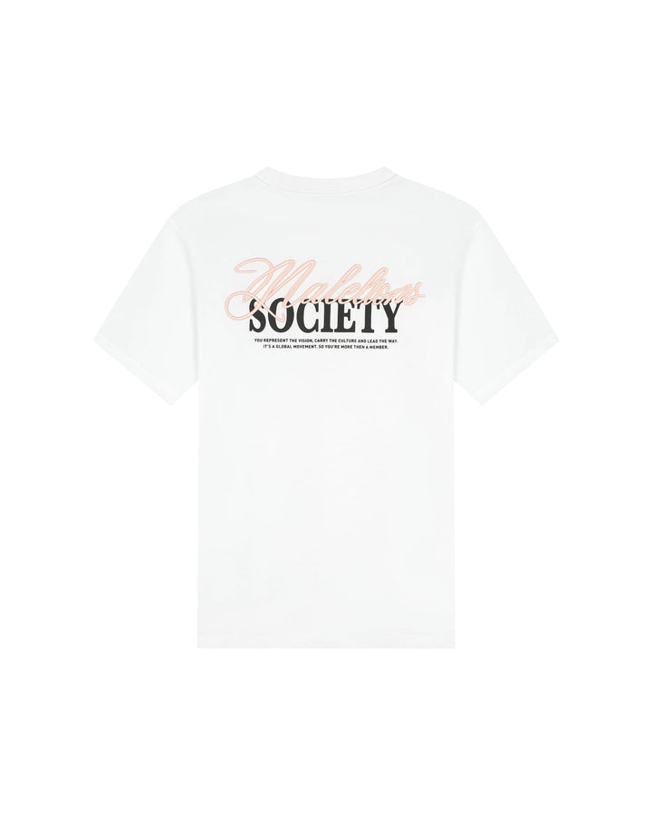 Malelions Men Society T-Shirt wit – heren