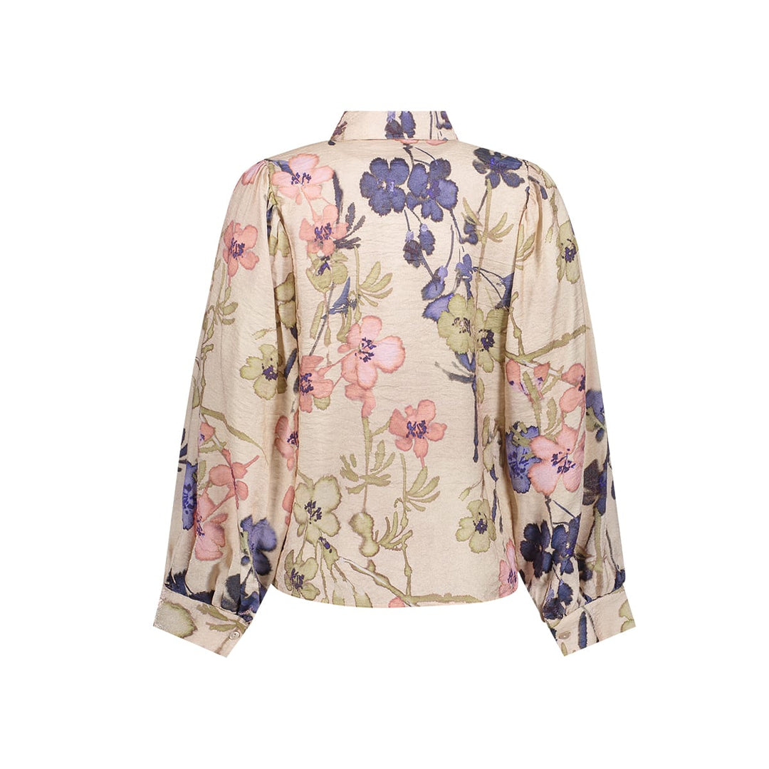 Geisha 63665-20 blouse l/m dames ecru dessin