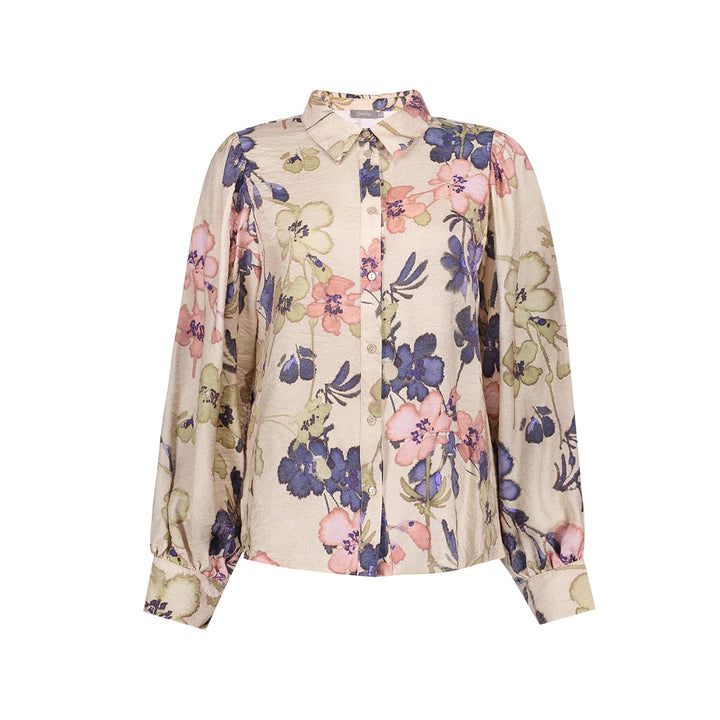 Geisha 63665-20 blouse l/m dames ecru dessin