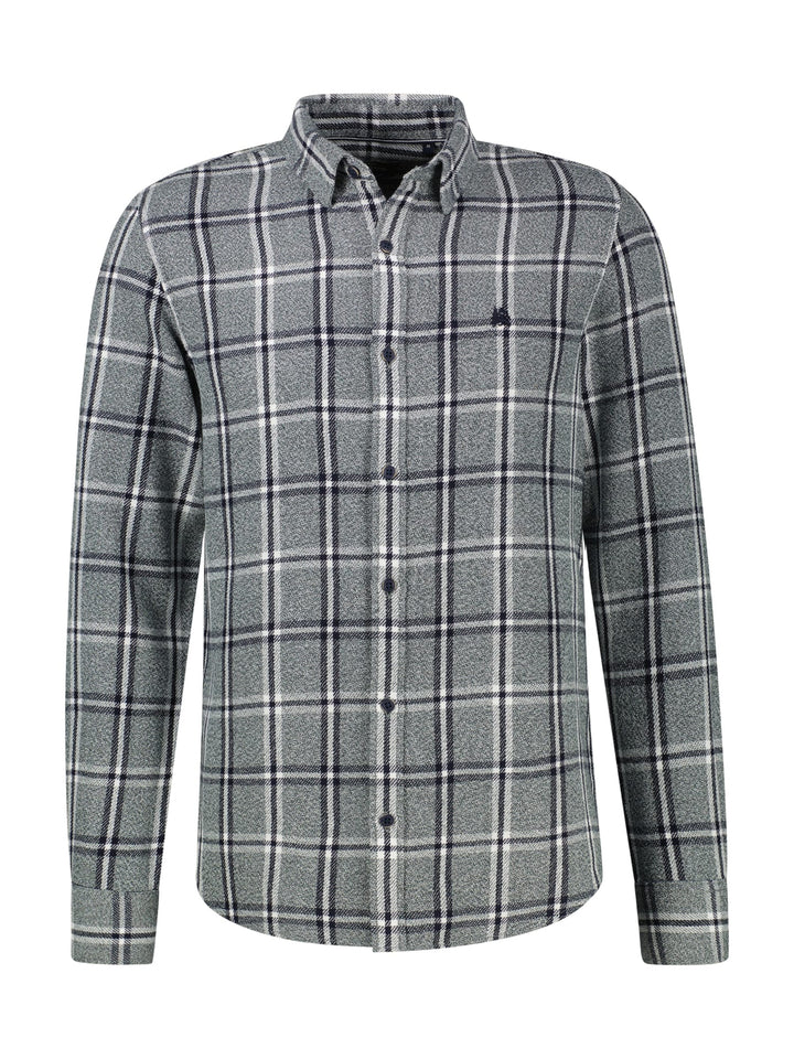 Lerros 2691086 overhemd l/m heren groen dessin
