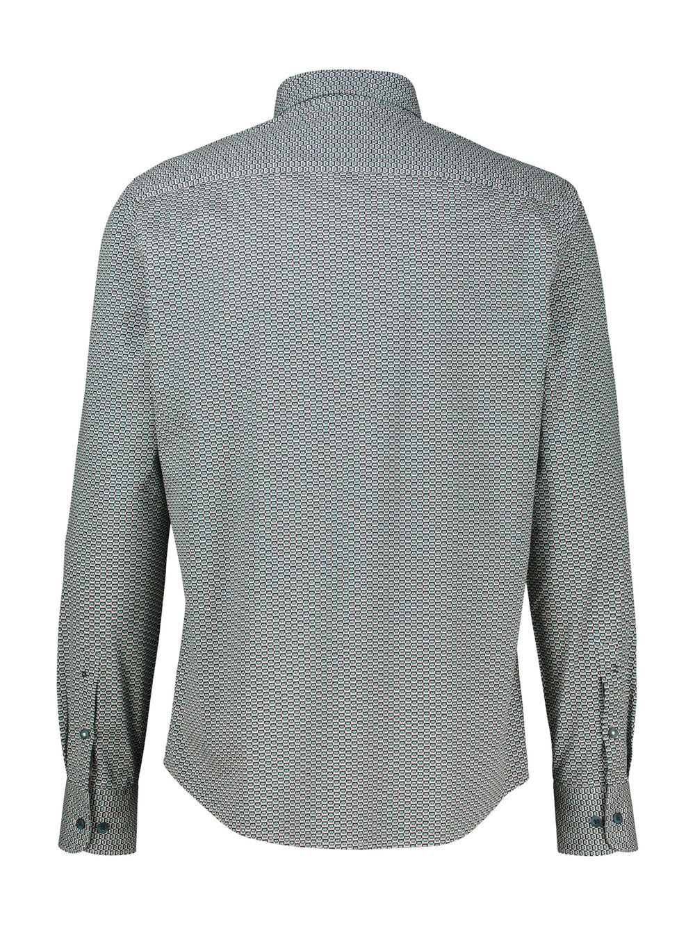 Lerros 2691474 overhemd l/m heren zand dessin
