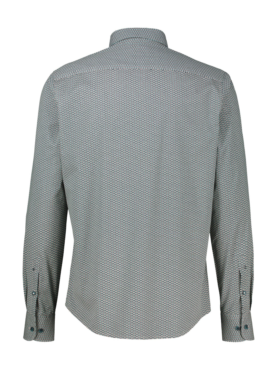 Lerros 2691474 overhemd l/m heren zand dessin